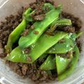 ドラえもん？'s cooksnap of when they made 作り置き☆絹さやと挽き肉の甘辛炒め.