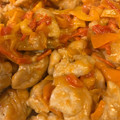 ももちゃん11号's cooksnap of when they made 簡単 鶏ささみとパプリカのオーロラ炒め.