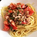 ちいぼうクック's cooksnap of when they made しそ香るトマトツナ冷製パスタ.