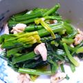 yukanosuke's cooksnap of when they made カリカリ鶏皮と春菊のポン酢和え.