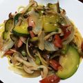 るん輔☆'s cooksnap of when they made 簡単ランチ！なすとズッキーニの和風パスタ.
