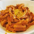 ぶきっちょ母ちゃん's cooksnap of when they made 簡単！濃厚カルボナーラチリトマト風♪.