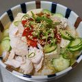 横山允謙's cooksnap of when they made トマトとささみのチョイ辛冷や汁.