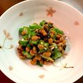 ☆ぼうchan☆'s cooksnap of when they made オクラ納豆茗荷塩昆布の和え物.