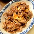 ばたみそーぱん☆'s cooksnap of when they made 砂肝の塩ニンニク炒めのキムチ和え.