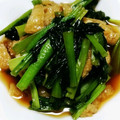 cotton777's cooksnap of when they made 麺つゆで小松菜と油揚げの旨炒め♪.