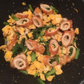 lumicochan's cooksnap of when they made 小松菜ちくわ卵のめんつゆ雑炒め.