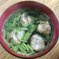 ボブナナ's cooksnap of when they made 市販つみれとつまみ菜のお吸い物.