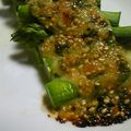 ﾊﾞﾆﾗｼｪｲｸ's cooksnap of when they made アスパラのごま味噌ねぎマヨ焼き.
