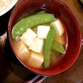 kenta19721224's cooksnap of when they made 絹さやとお豆腐のお味噌汁.