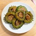 romiccy's cooksnap of when they made 【農家のレシピ】ゴーヤの肉詰め照り焼き.