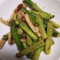 pucyipan's cooksnap of when they made アスパラガスとちくわのごま和え.