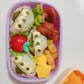 azs2810's cooksnap of when they made おにぎり♪『リトルグリーンメン』弁当♡.