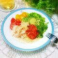 かおりかざり's cooksnap of when they made 夏の美肌に♡アボカドキムチ豆乳冷製パスタ.