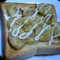 アクアマリン03's cooksnap of when they made バナナマヨトースト♪.
