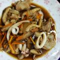 おしひと's cooksnap of when they made こっくり味～イかと豚バラの炒め★.