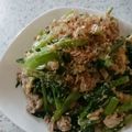 とも☆♪☆♪'s cooksnap of when they made 豆腐がトロリ！小松菜チャンプル☆子供にも.