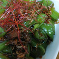 ﾃｨｺたん's cooksnap of when they made 万願寺とじゃこの炒めもの☆生姜入り.