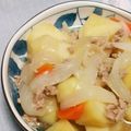 まぶたん's cooksnap of when they made つゆまで美味しい・そぼろで肉じゃが.
