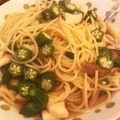 ●HaChi●'s cooksnap of when they made 店の味を再現！キノコとオクラの和風スパ.