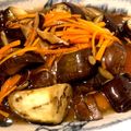 つくつくさんさん's cooksnap of when they made 焼き長ナスと人参の酢醤油餡かけ.