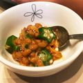 かぼす１２３'s cooksnap of when they made お酒のあてにもう一品に☆オクラ納豆キムチ.
