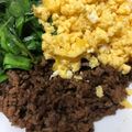 黄金の輝き亭's cooksnap of when they made 三色ごはん（牛そぼろ）.