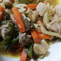 つえちょん's cooksnap of when they made 鶏肉とナスとオクラの甘味噌炒め.
