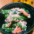 クックI7I5L1☆'s cooksnap of when they made ✿アスパラガスの白和え✿.