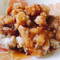 momoharu_f's cooksnap of when they made 鶏辛丼（唐揚げ丼）.