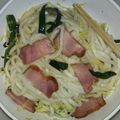 クックT09BHH☆'s cooksnap of when they made 4分でレンチン！キャベツとベーコンうどん.