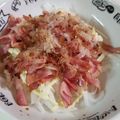 ＊みるこくろこっぺ＊'s cooksnap of when they made ごま油でカリカリベーコン☆簡単大根サラダ.