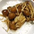 てけてけ。's cooksnap of when they made えのきとなめこで自家製なめ茸.