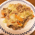 wasamammy's cooksnap of when they made 豚こま白菜のふわとろ卵とじ丼♡♡♡.