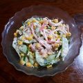 ☆ゆきっき☆'s cooksnap of when they made 簡単☆彩り野菜とカニカマのツナマヨサラダ.