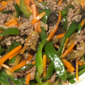 ku〜にゃん's cooksnap of when they made 青椒肉絲風炒め☆.