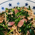 rukiruna's cooksnap of when they made ベーコンとニラとえのきの醤油バター炒め☆.