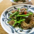 solapapa's cooksnap of when they made 胡麻油で砂肝とニラの炒め物.
