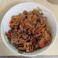 美味介's cooksnap of when they made 簡単美味しい♪お弁当用濃い味牛こま焼肉♪.