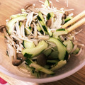 クックY37APD☆'s cooksnap of when they made あと1品！きゅうりえのきのわさび醤油和え.