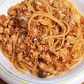 ちゃぴゆき's cooksnap of when they made 鶏ミンチでミートソース風スパゲティ.