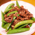 KOKOfkd's cooksnap of when they made 絹さやと牛肉の炒め物.