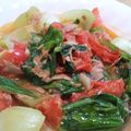 linyalinya's cooksnap of when they made チンゲン菜とトマトとツナの炒め物.