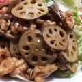 yaMac11's cooksnap of when they made エビと蓮根のオイマヨ炒め♡おつまみにも♪.