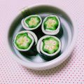 まあまま☆0403's cooksnap of when they made お弁当に♬オクラのお花✿海苔とチーズで.