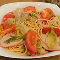 ゆずらぶ♡'s cooksnap of when they made トマトとレタスのパスタ♪.