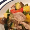 2みーちゃん's cooksnap of when they made 簡単！豚ロースと夏野菜のポン酢炒め.