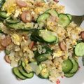 komasan♪'s cooksnap of when they made キュウリ入り炒飯.