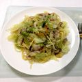 KEN0710's cooksnap of when they made キャベツと豚肉でペペロンチーノ.