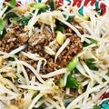 もいこ196482's cooksnap of when they made にらともやしのピリ辛☆肉そぼろあんかけ.